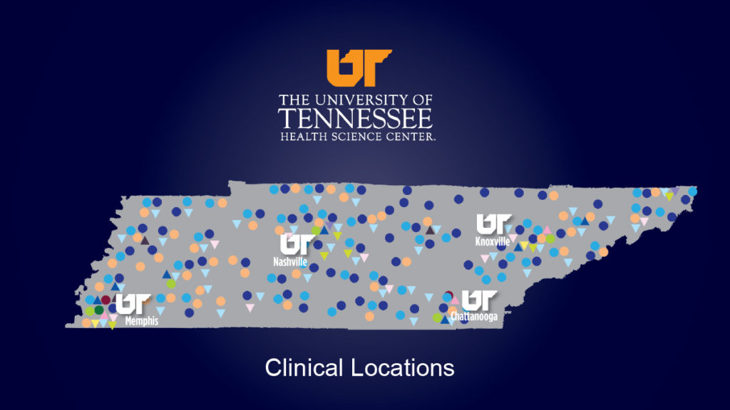 Map of UT clinical locations