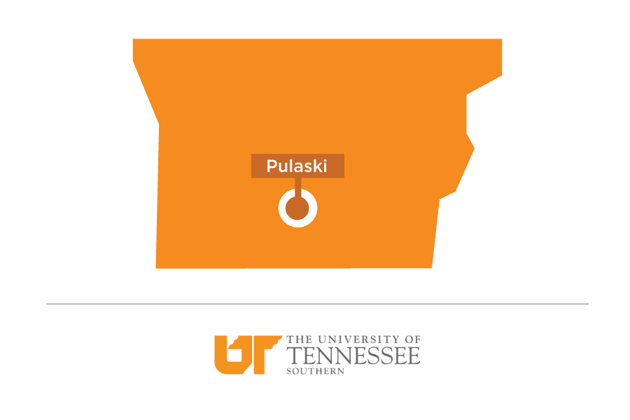 Illustrated map of middle Tennessee showing UTS