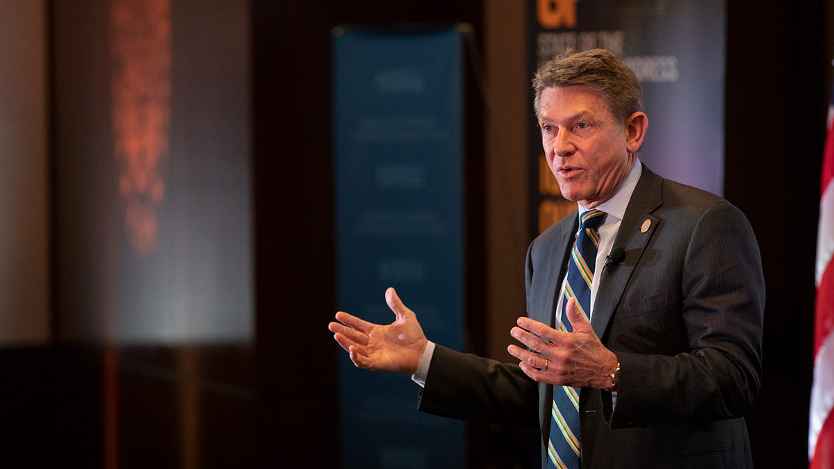 Randy Boyd at the 2020 State of UT event