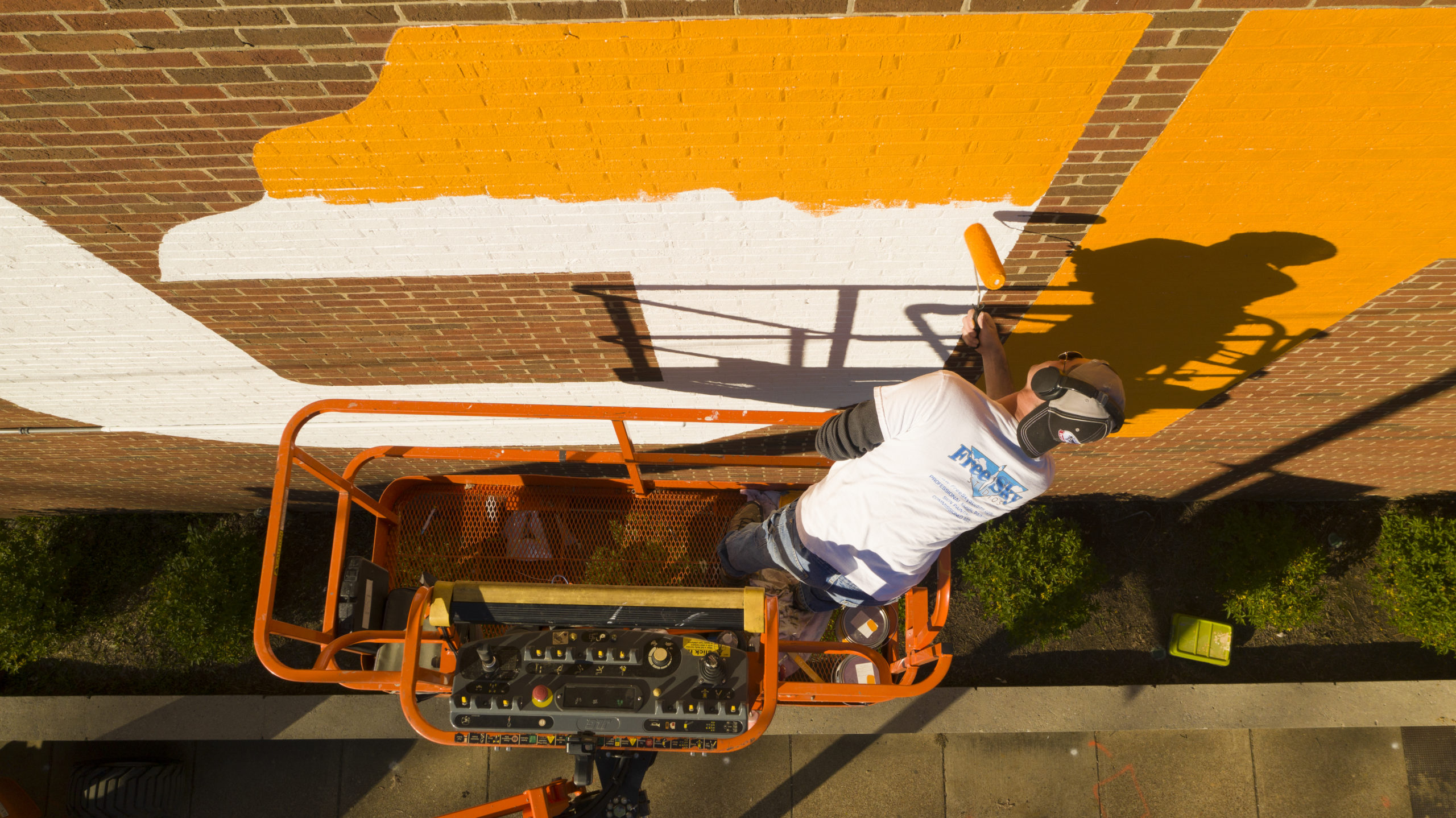 Artist Troy Freeman paints an Everywhere you look