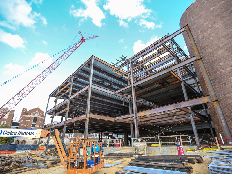 A building under construction.