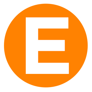 Letter E representing the Excell in All We Do value