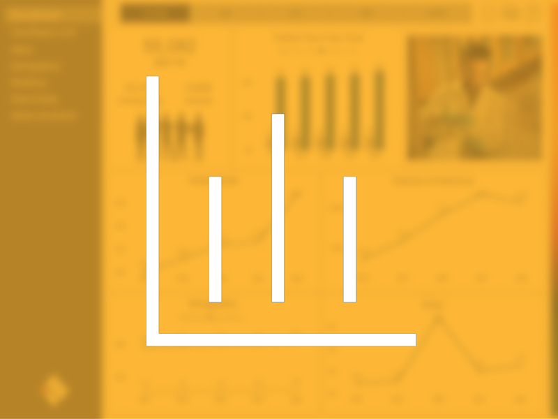 Gold/yellow graph graphic