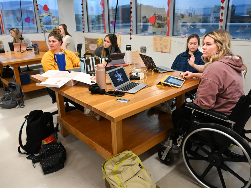 Occupational Therapy Neuroscience class Friday, Feb. 9, 2024 in the Mapp Building.