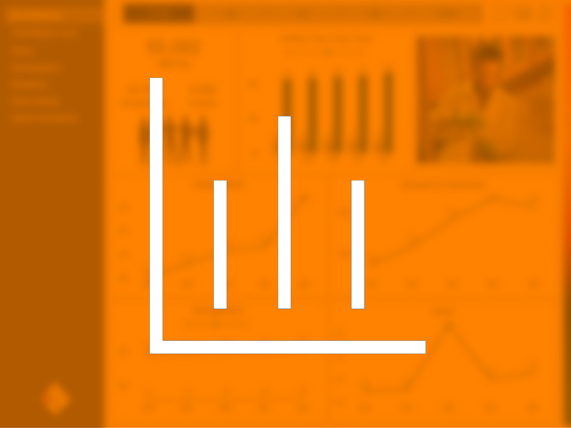 Orange graph graphic