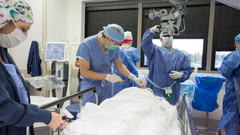 An image from the 2024 Cataract-A-Thon at Hamilton Eye Institute where students restored the sight to 24 individuals in need at no cost.