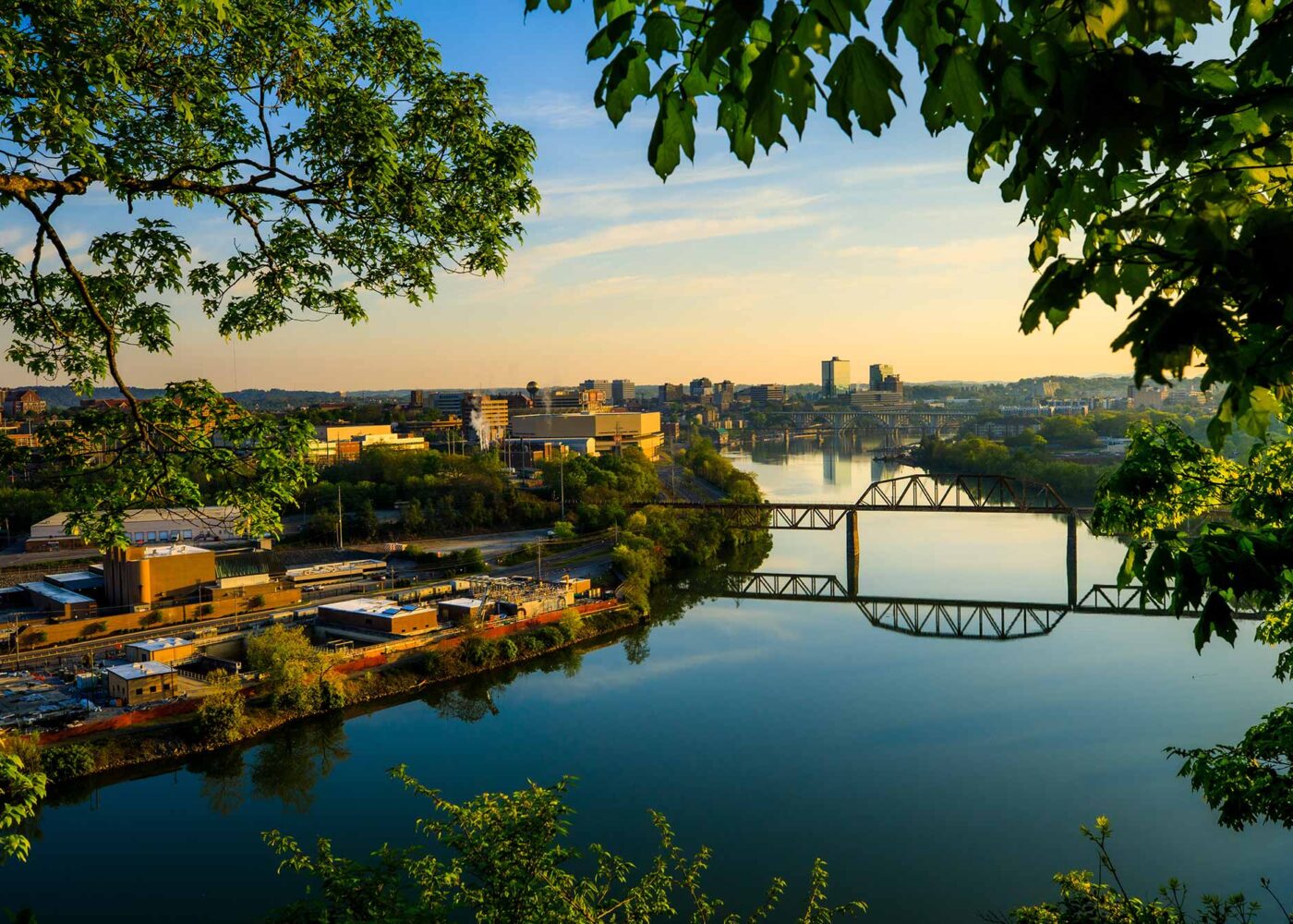Sunrise view of Knoxville.