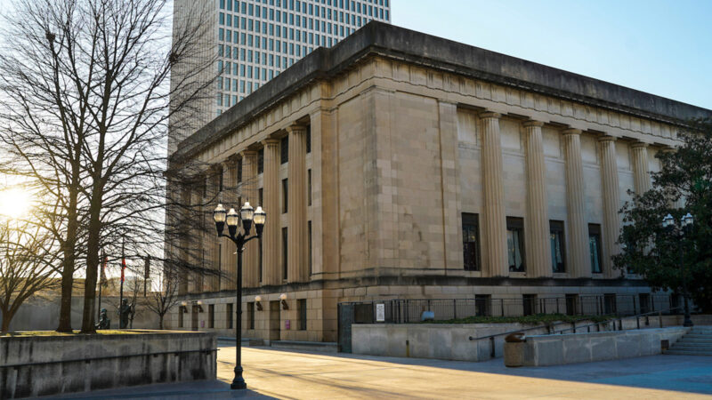 Images of the TN State Capitol and War Memorial Plaza on February 15, 2022.