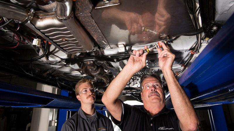 EcoCAR engine testing for Volunteer Stories - 09/16/2016 - Photos by Kellie Crye Ward and Bryan Notess