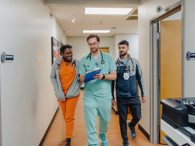 Students from the UT Health Science Center College of Medicine at the clinic in Chattanooga, Tenn.