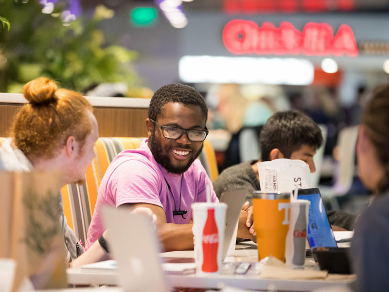 Students sitting in one of UTK's dining halls.